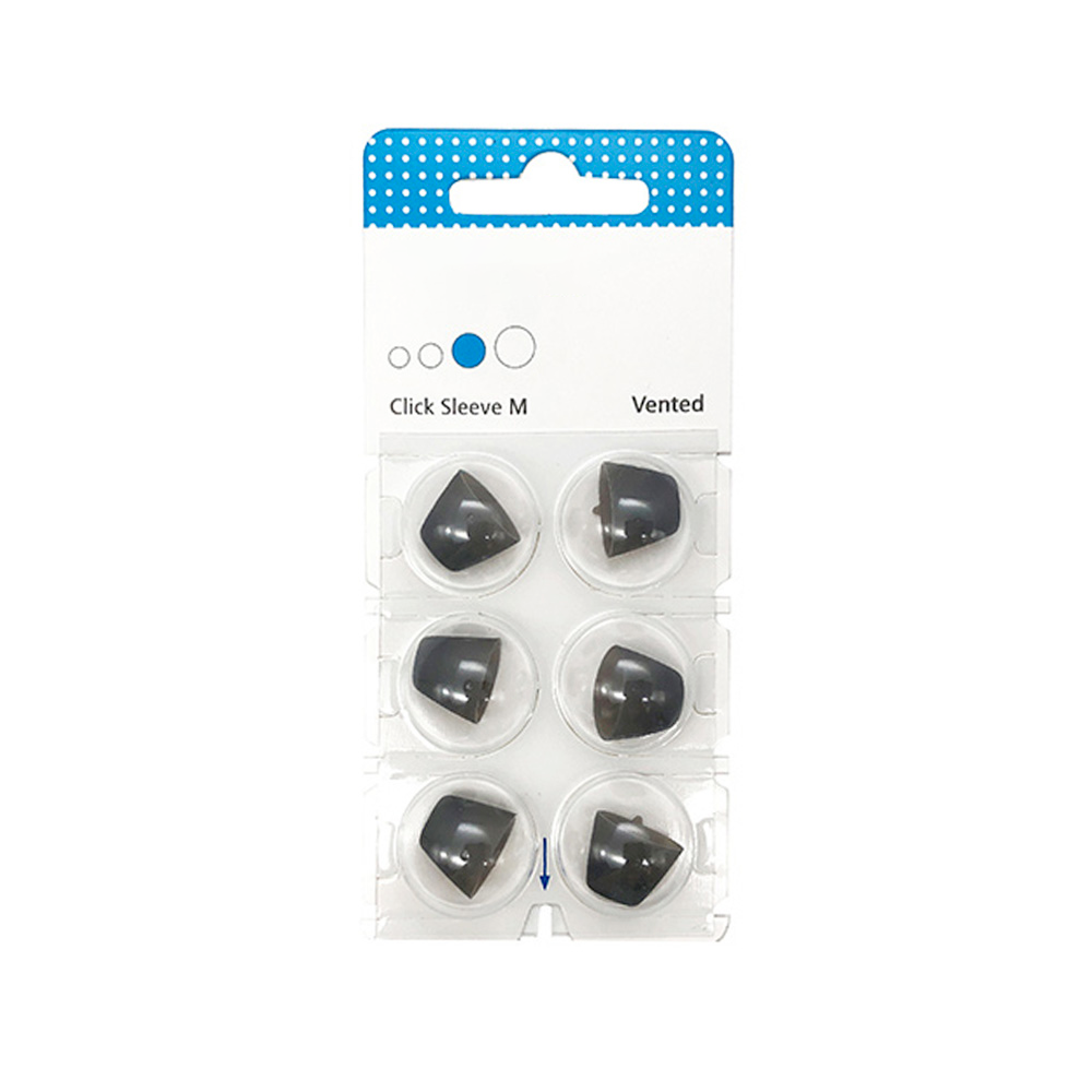6 Cupole Dome Click-Sleeve Vented per Apparecchi Acustici Signia, Rexton