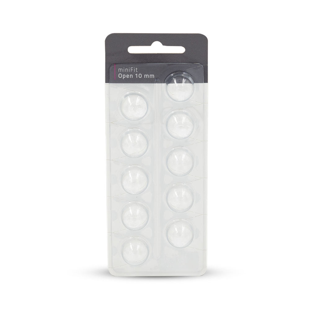 10 Cupole Dome OPEN miniFit Compatibile con gli Apparecchi Acustici Oticon