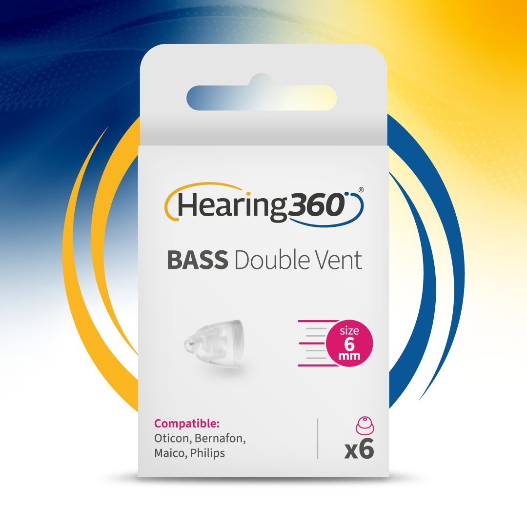 6 Cupole Dome miniFit Bass double vent compatibile con gli Apparecchi Acustici Oticon