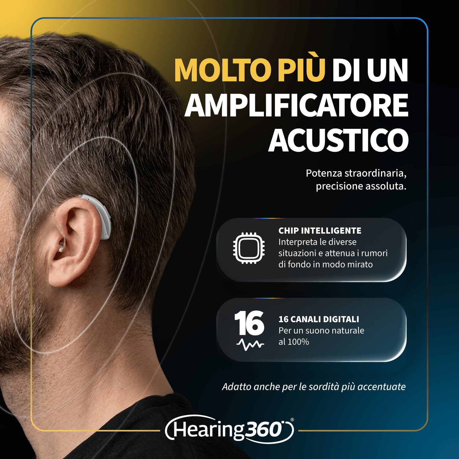 Amplificatori Acustici Ricaricabili Bluetooth GM303 con Bluetooth, App per Regolazione del Suono e Custodia Disinfettante UV-C