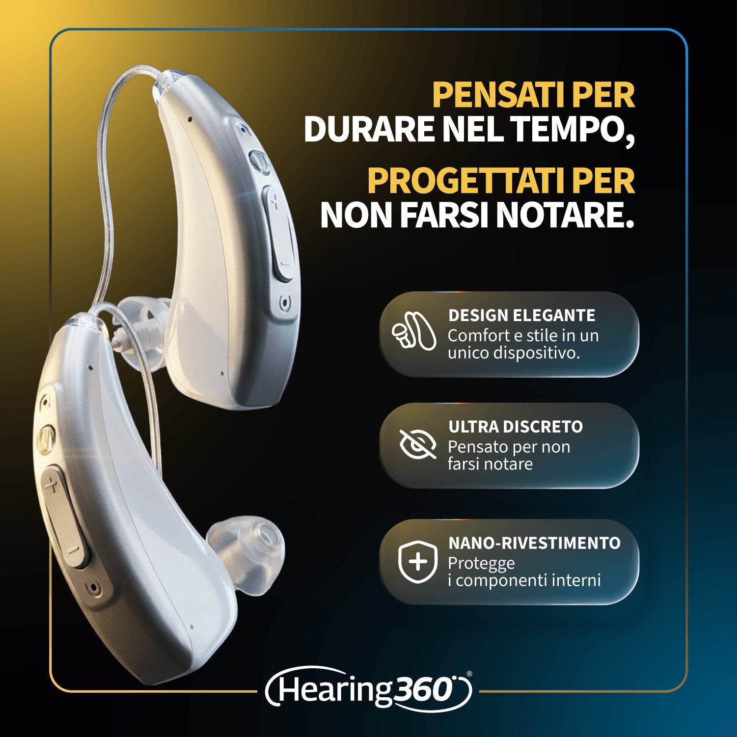 Amplificatori Acustici Ricaricabili Bluetooth GM303 con Bluetooth, App per Regolazione del Suono e Custodia Disinfettante UV-C