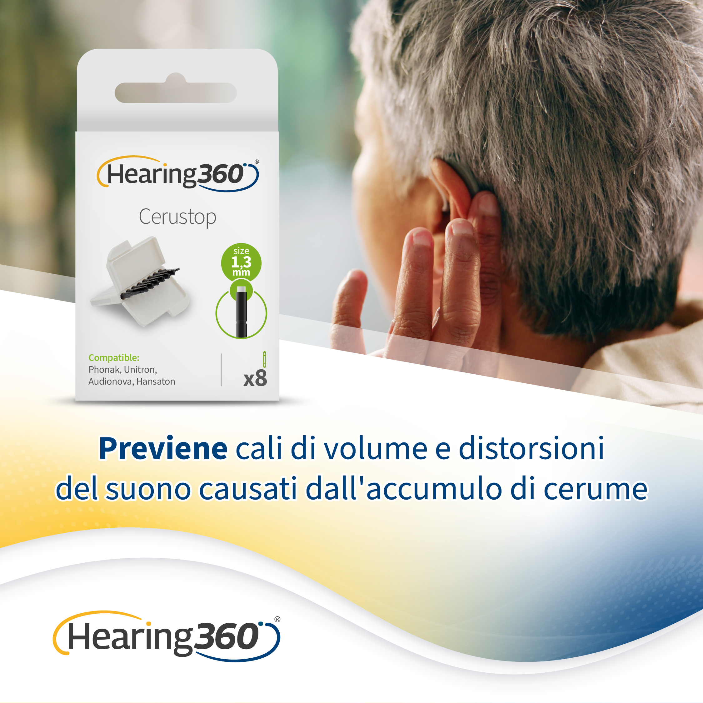 Filtri Paracerume Cerustop Compatibili con gli Apparecchi Acustici Phonak ed altri marchi
