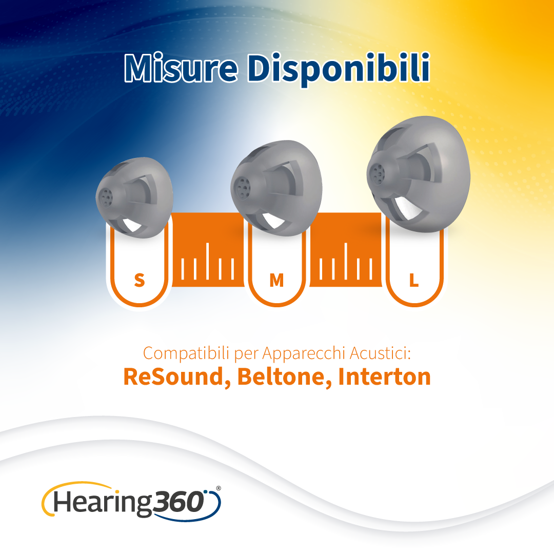 10 Cupole Dome OPEN per Apparecchi Acustici CIAO, GN ReSound, GN Beltone e GN Interton
