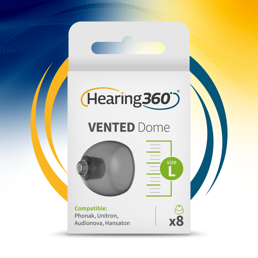 8 Cupole Dome VENTED Compatibili con gli Apparecchi Acustici Phonak RIC e Open Fit