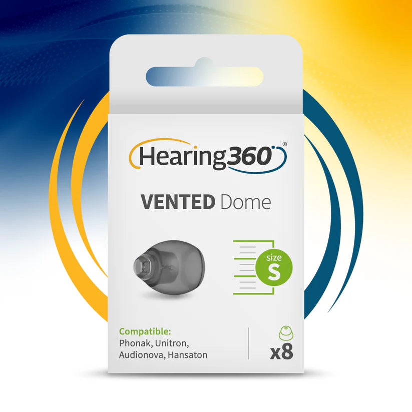 8 Cupole Dome VENTED Compatibili con gli Apparecchi Acustici Phonak RIC e Open Fit
