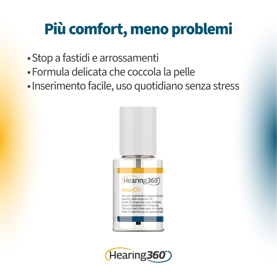 Olio alla Mandorla Naturale Lubrificante da 15 ml per facilitare l'inserimento e l'estrazione di Apparecchi Acustici