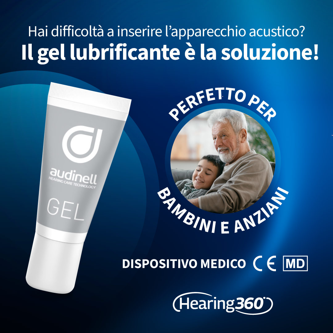 Gel Lubrificante 5 ml Idratante Lenitivo Antibatterico per Orecchie e Apparecchi Acustici