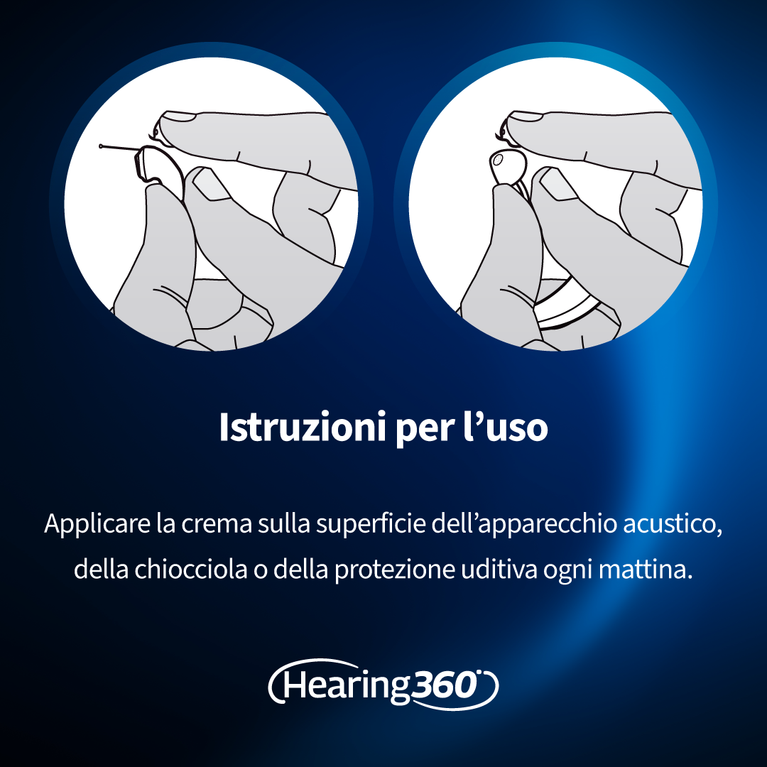 Gel Lubrificante 5 ml Idratante Lenitivo Antibatterico per Orecchie e Apparecchi Acustici