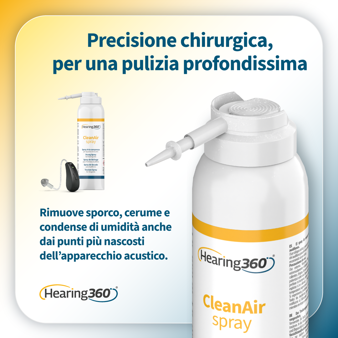 Spray ad Aria Compressa 150 ml per la Pulizia degli Apparecchi Acustici