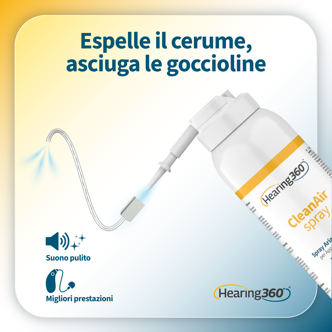 Spray ad Aria Compressa 150 ml per la Pulizia degli Apparecchi Acustici