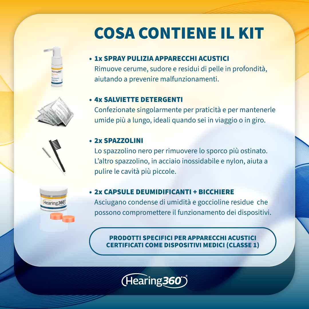 Starter kit per Pulizia Apparecchio o Amplificatore Acustico