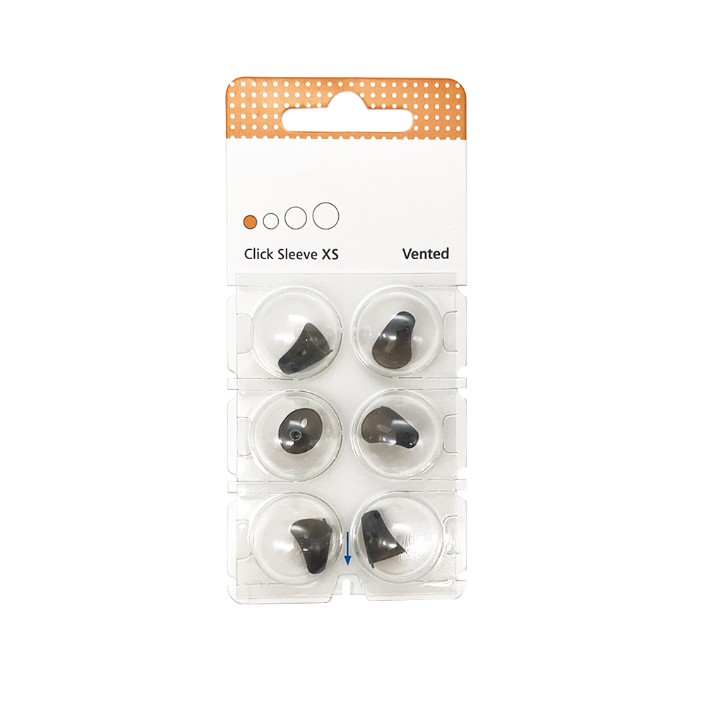 6 Cupole Dome Click-Sleeve Vented per Apparecchi Acustici Signia, Rexton
