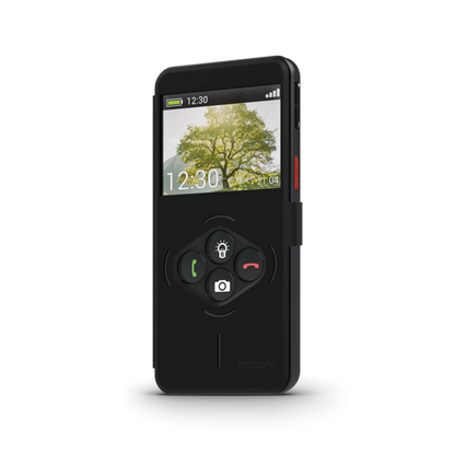 emporiaSMART.7lite - Smartphone facile per anziani con pulsante SOS, smartcover e base di ricarica inclusi