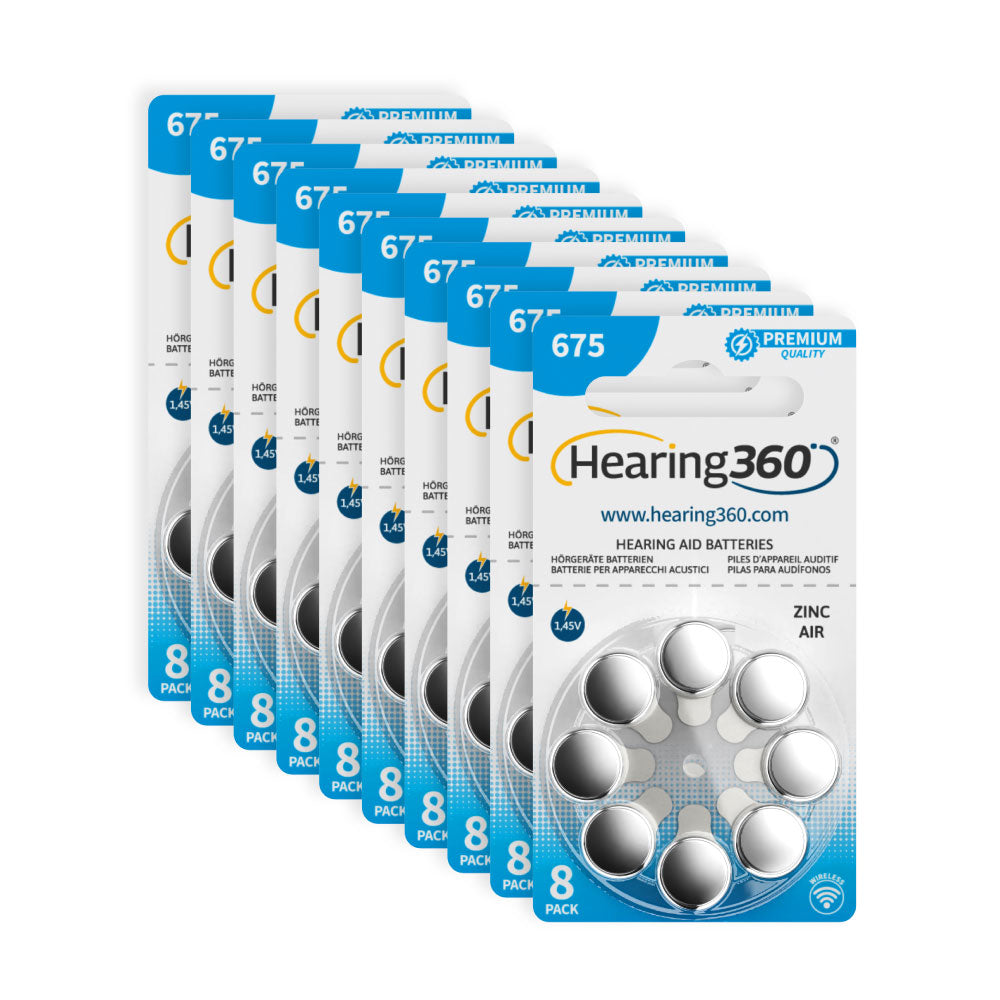 80 Pile Blu 675 Premium Quality per Apparecchi Acustici PR44