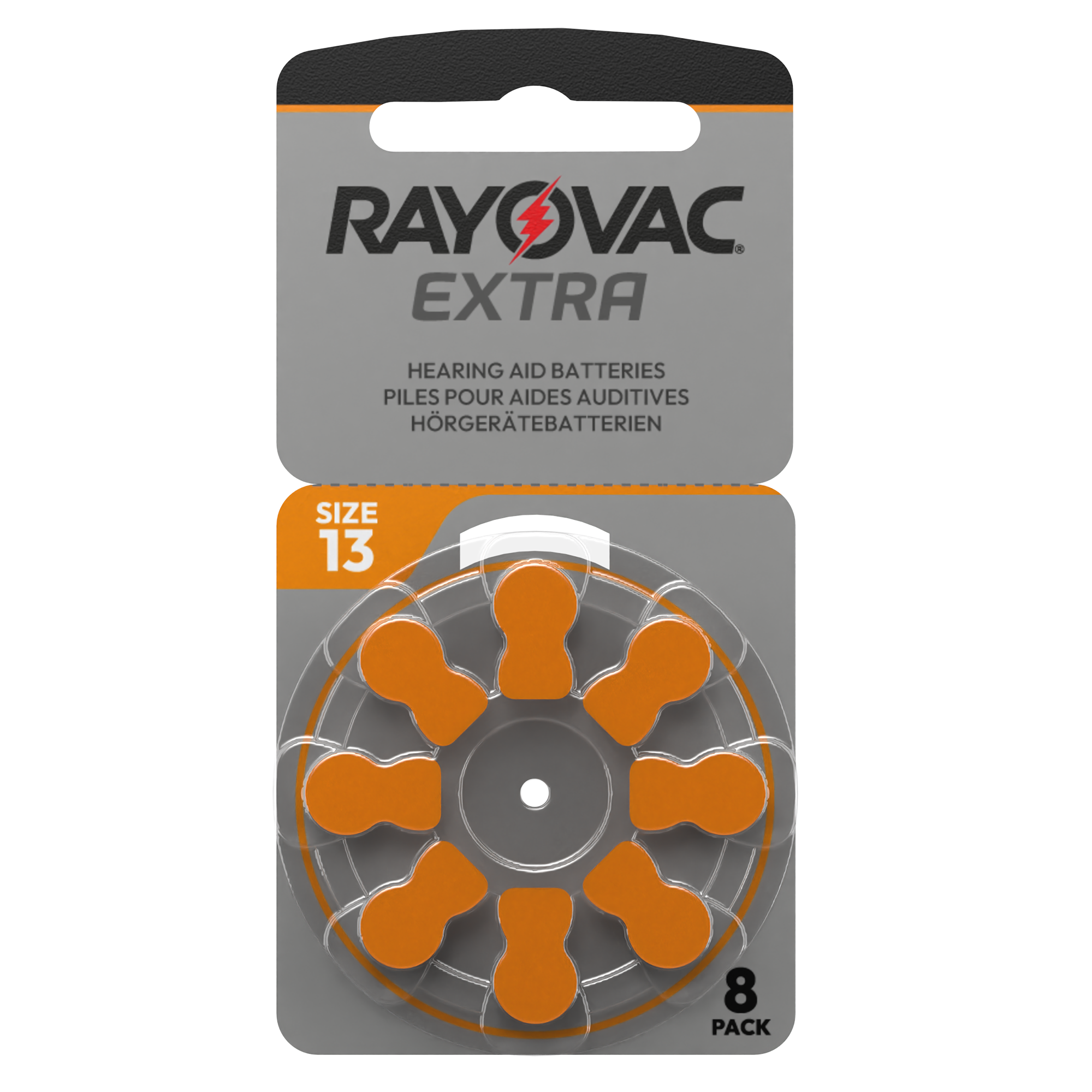 80 Pile Arancioni 13 per Apparecchi Acustici Rayovac Extra PR48