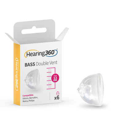 6 Cupole Dome miniFit Bass double vent compatibile con gli Apparecchi Acustici Oticon