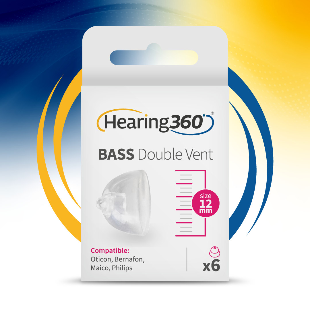 6 Cupole Dome miniFit Bass double vent compatibile con gli Apparecchi Acustici Oticon