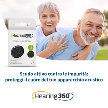 Filtri Paracerume CeruShield Disk CeruGuard Disk per Apparecchi Acustici Phonak
