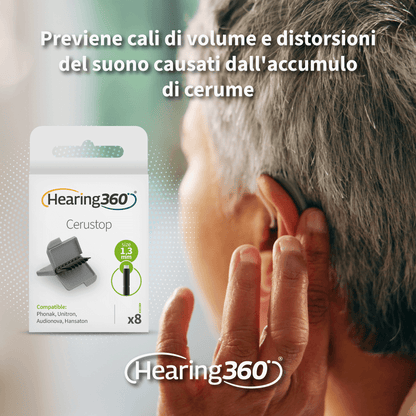 Filtri Paracerume Cerustop  Compatibili con gli Apparecchi Acustici Phonak ed altri marchi