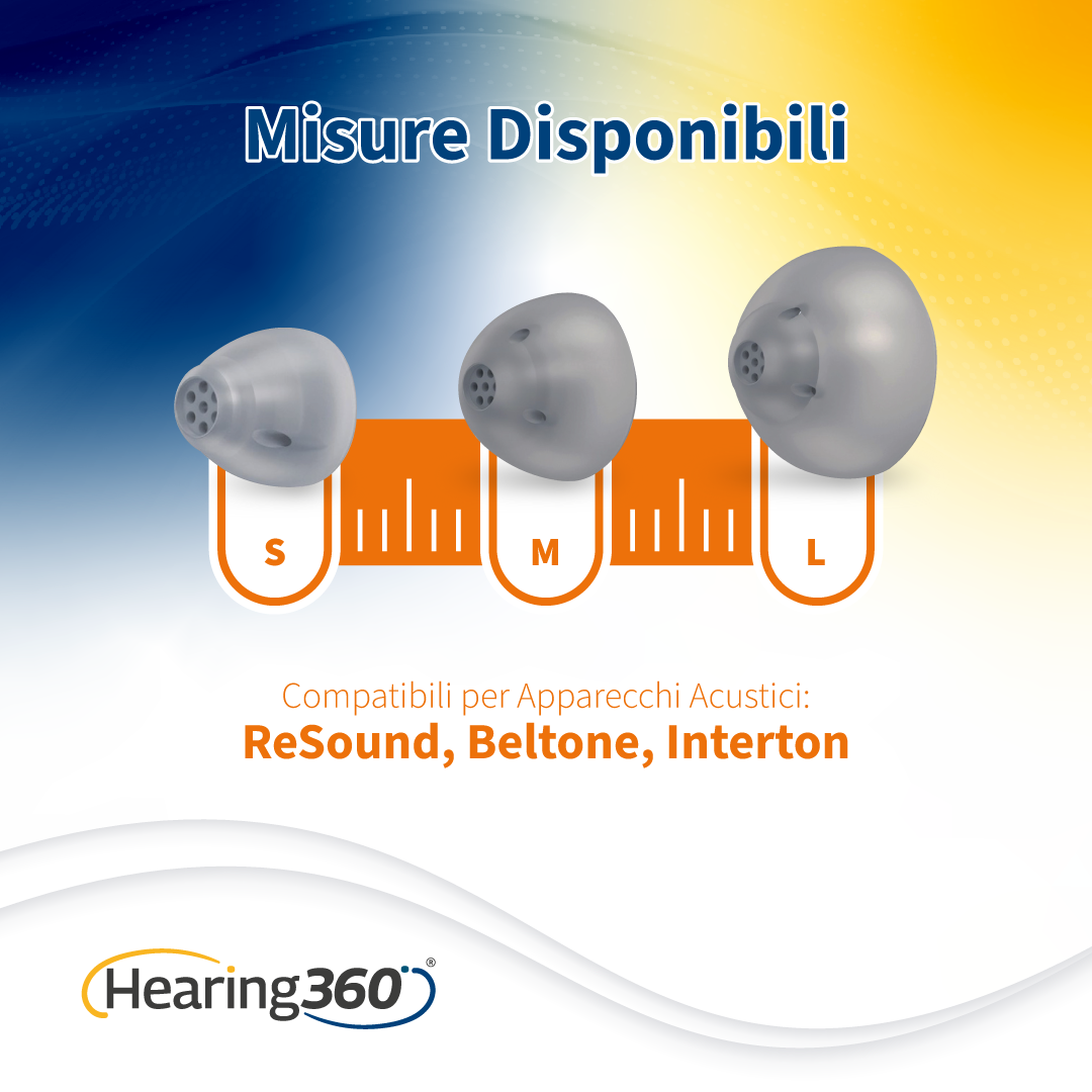 10 Cupole Dome CLOSED per Apparecchi Acustici CIAO, GN ReSound, GN Beltone e GN Interton