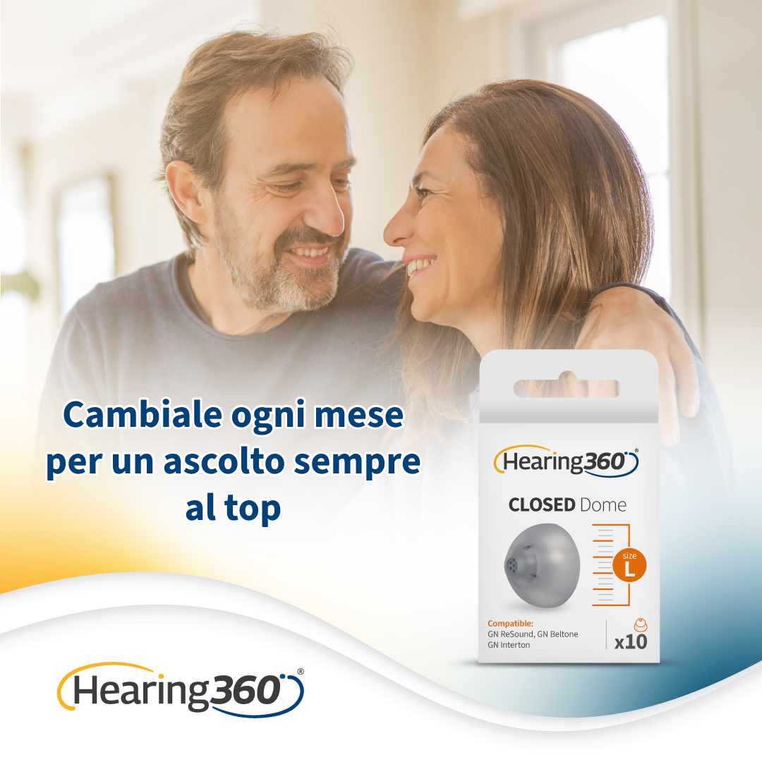 10 Cupole Dome CLOSED per Apparecchi Acustici CIAO, GN ReSound, GN Beltone e GN Interton