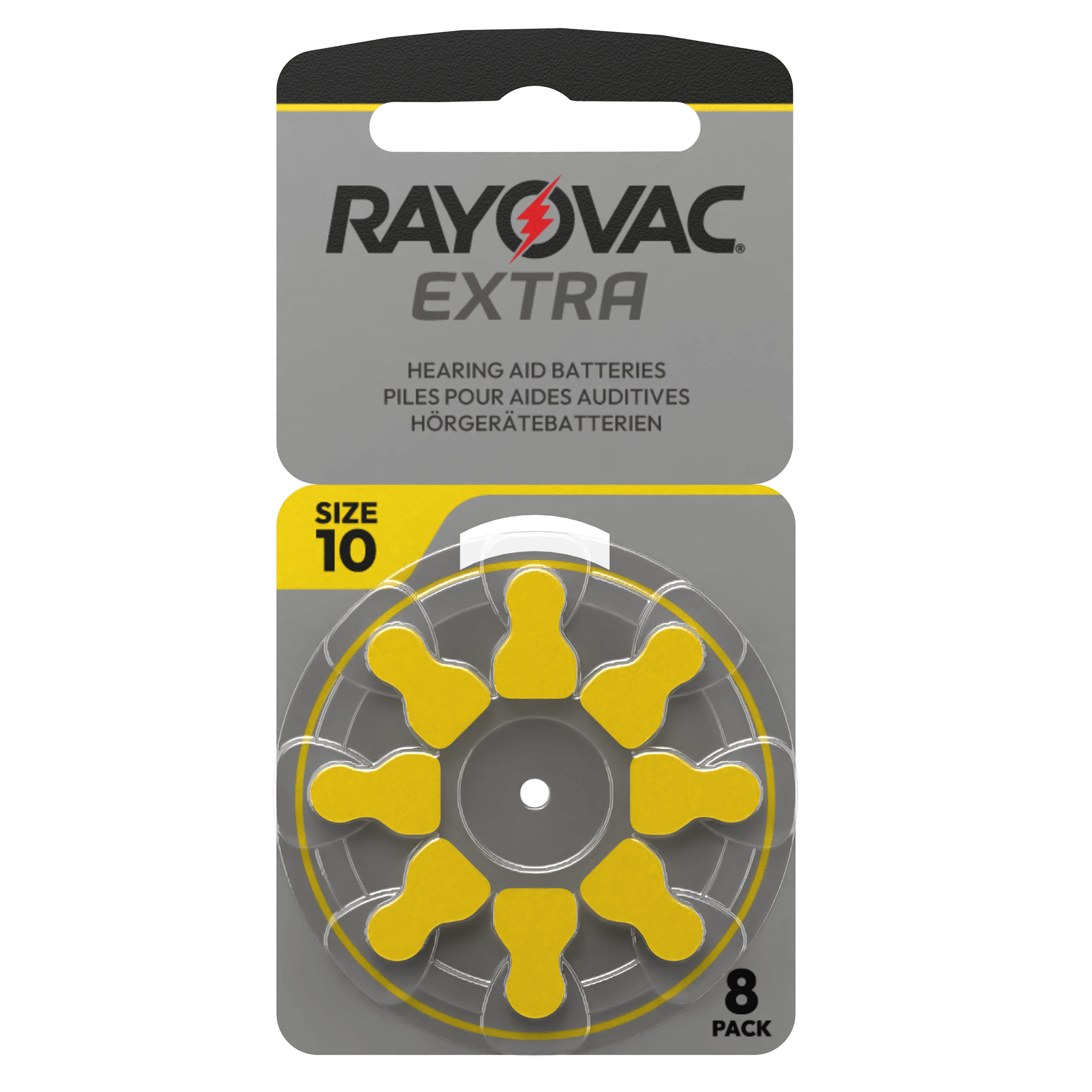 80 Pile Gialle 10 per Apparecchi Acustici Rayovac Extra PR70