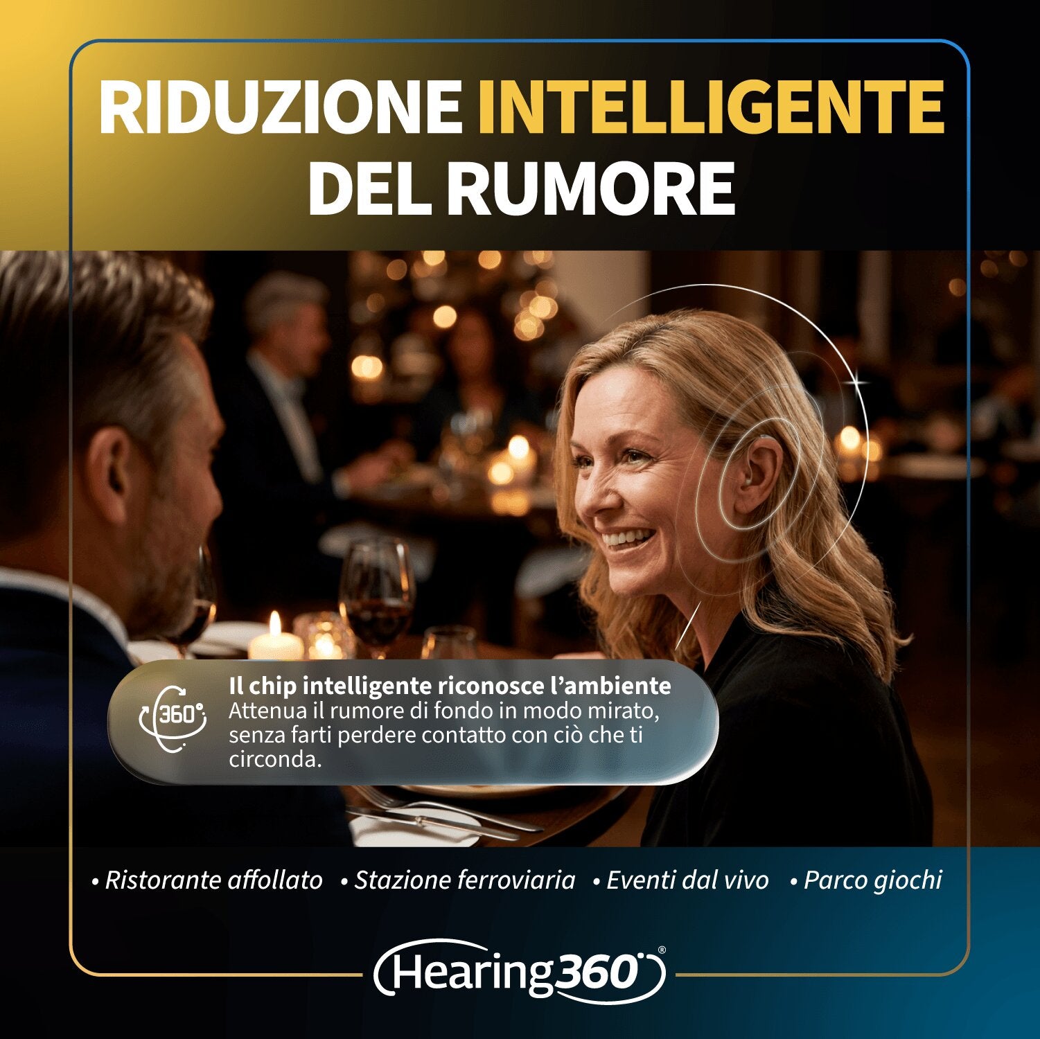 Amplificatori Acustici Ricaricabili Bluetooth GM303 con Bluetooth, App per Regolazione del Suono e Custodia Disinfettante UV-C