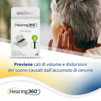 Filtri Paracerume Cerustop  Compatibili con gli Apparecchi Acustici Phonak ed altri marchi