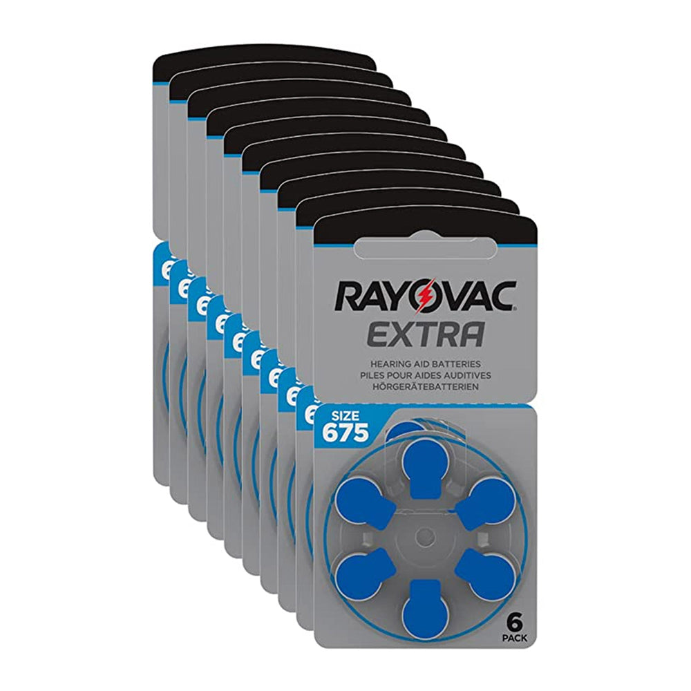 60 Pile Blu 675 per Apparecchi Acustici Rayovac Advanced Extra PR44