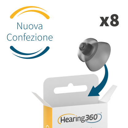 8 Cupole Dome POWER Compatibili con gli  Apparecchi Acustici Phonak RIC e Open Fit