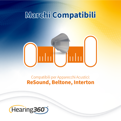 10 Cupole Dome TULIP per Apparecchi Acustici CIAO, GN ReSound, GN Beltone e GN Interton