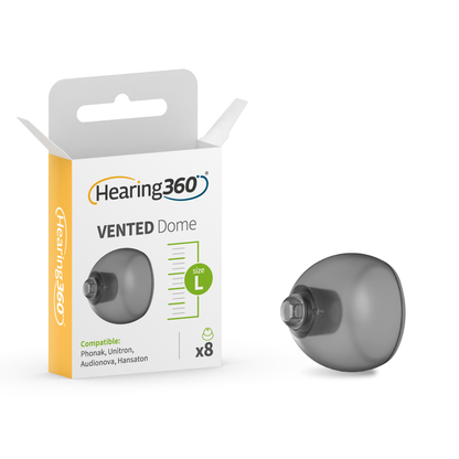 8 Cupole Dome VENTED Compatibili con gli Apparecchi Acustici Phonak RIC e Open Fit
