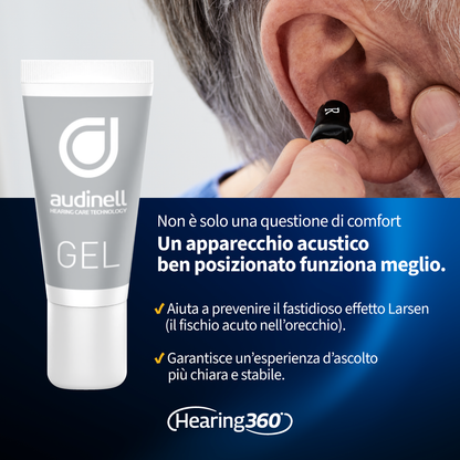 Gel Lubrificante 5 ml Idratante Lenitivo Antibatterico per Orecchie e Apparecchi Acustici