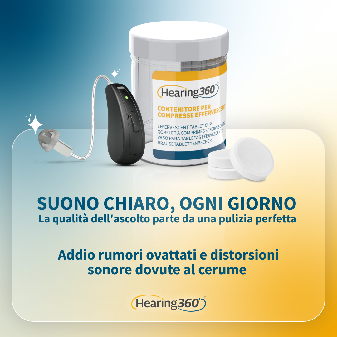 Scatola 20 Compresse Effervescenti per la Pulizia di Apparecchi Acustici