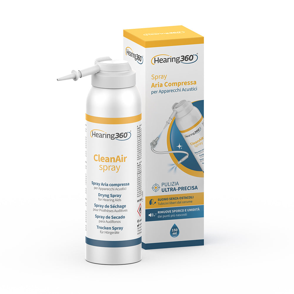 Spray ad Aria Compressa 150 ml per la Pulizia degli Apparecchi Acustici